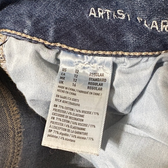 American Eagle Women's Flare Jeans Faded Blue - Picture 5 of 6